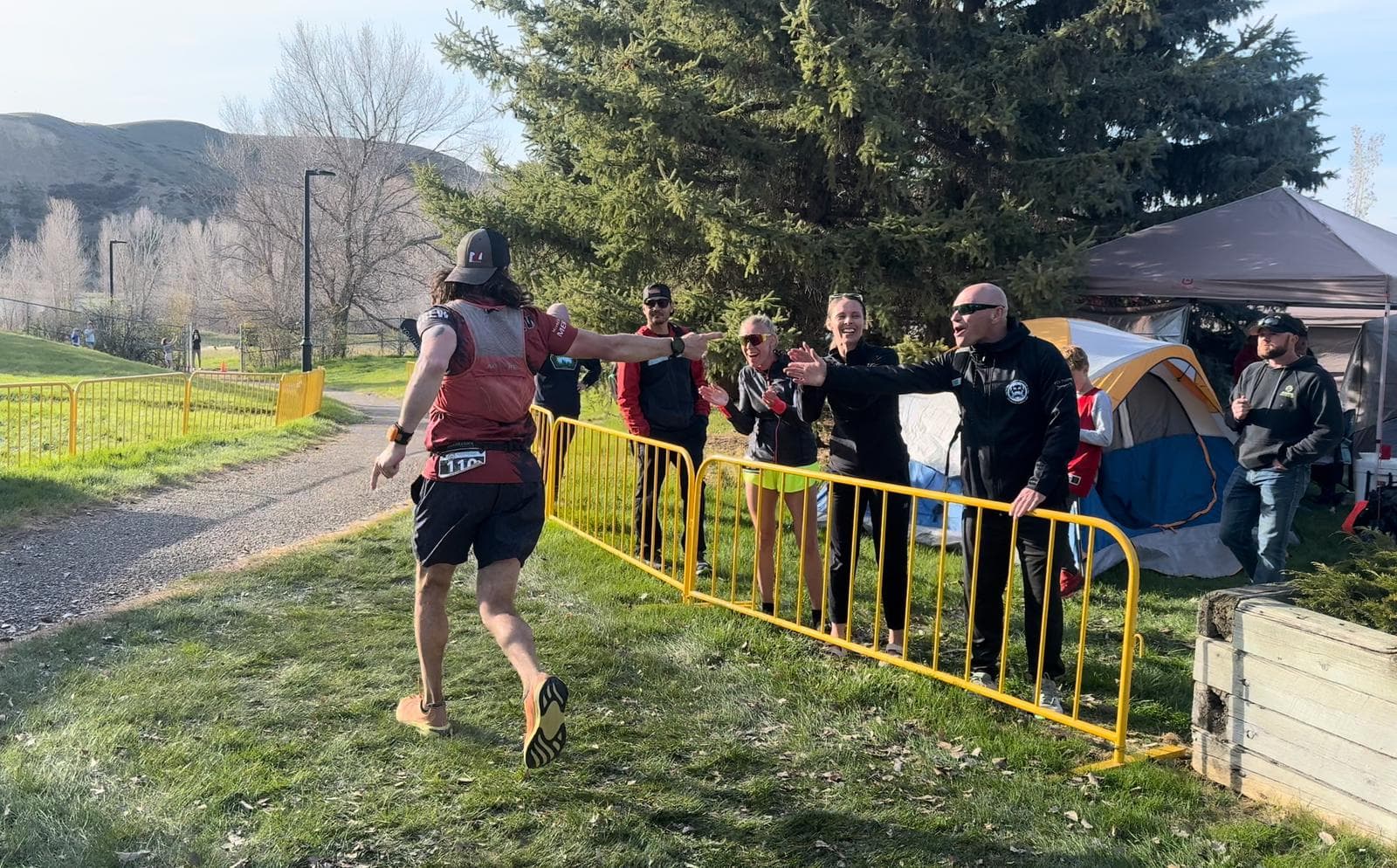 Shep on course at the Oldman Backyard Ultra