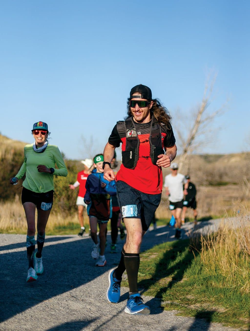 Shep on course at the Oldman Backyard Ultra in southern Alberta