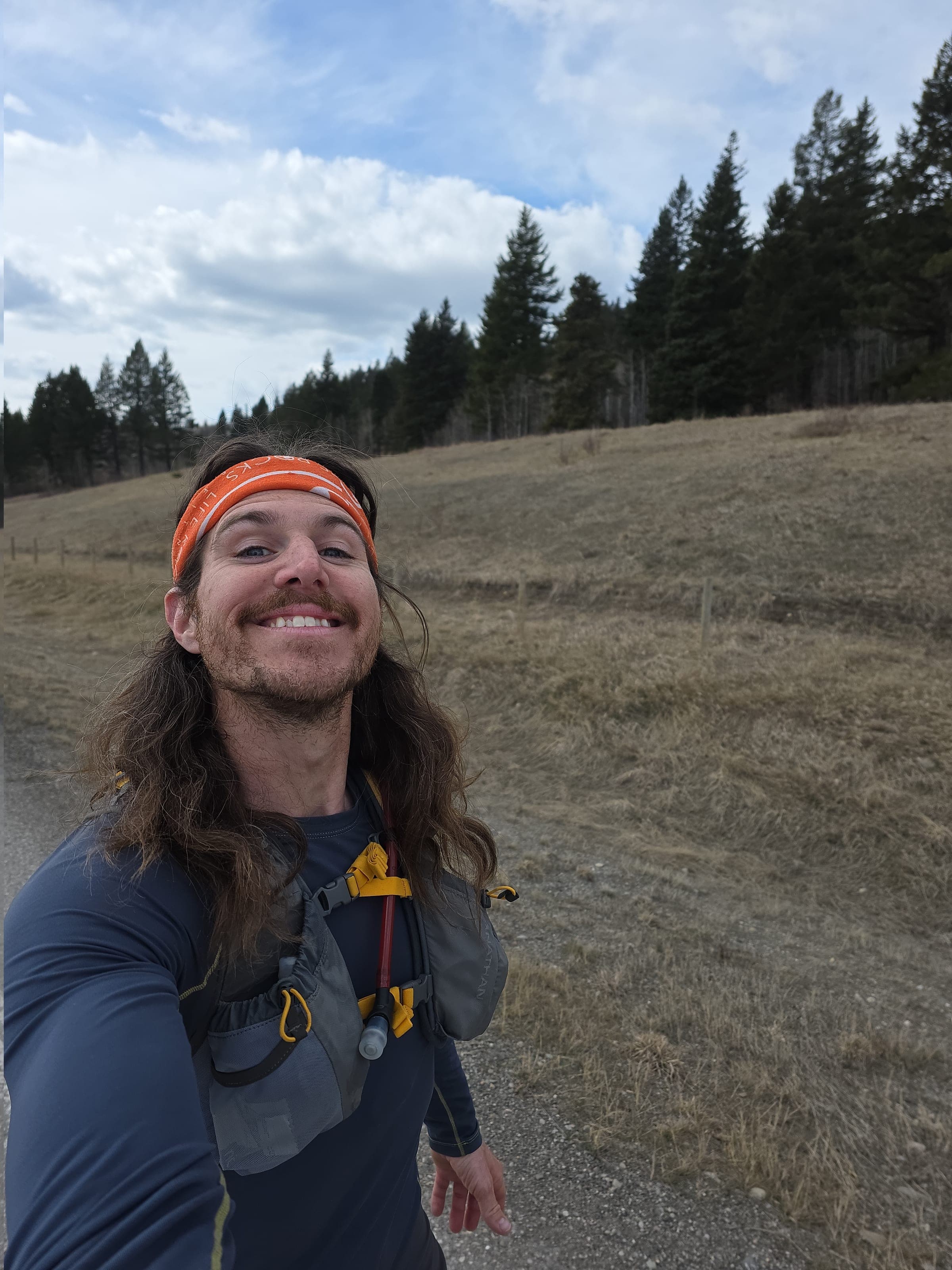 Matt Shepard smiling after a mountain run